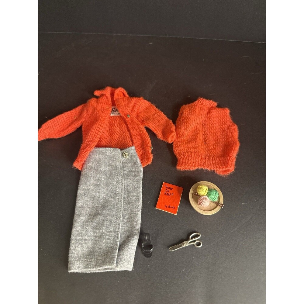 Vintage Barbie #976 “Sweater Girl” Outfit‎ (1960-1962)-Partial W/Acessories-HTF!